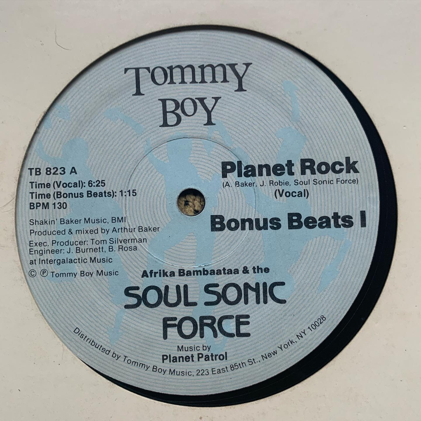 Foto do selo do single Planet Rock